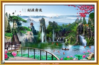 Chi tiết file tranh tráng gương File tranh phong thủy 8000 (ảnh gốc)