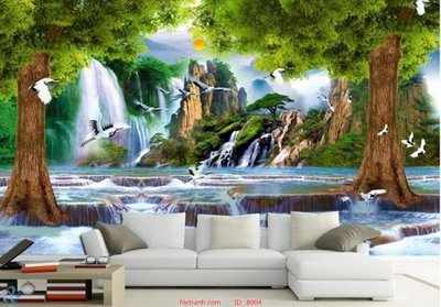 File in trần File tranh phong thủy 8004 (bản gốc) bầu trời