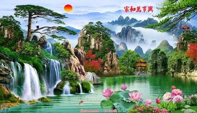 Download file gốc File tranh phong thủy 8005 (in lụa) nghệ thuật