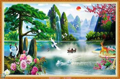 Tệp tin gốc File tranh phong thủy 8028 (dùng cho in) File tranh phong thủy 8028