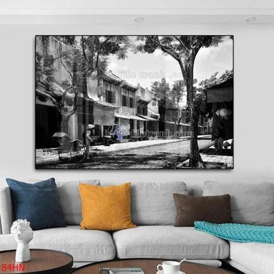 File tranh File tranh hà nội xưa 84HN (bản gốc) in lụa 5D