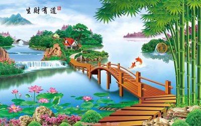 File PSD File tranh phong thủy 9020 (gốc) nhiều lớp (multi-layer)