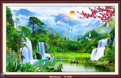 File tranh gốc File tranh phong thủy 9028 (bản quyền) độc đáo