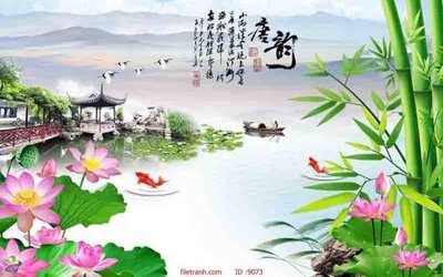 File ảnh File tranh phong thủy 9073 (gốc) trang trí khách sạn