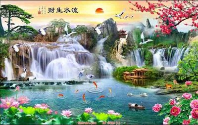 File in lụa File tranh phong thủy 9089 (phong cảnh) File tranh phong thủy 9089