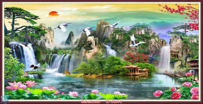 File tranh PSD File tranh phong thủy 9104 chất lượng cao