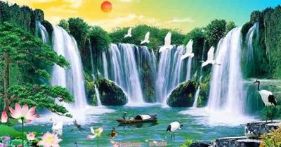 File tranh File tranh phong thủy 9130 (ảnh gốc) cho in ấn kỹ thuật số