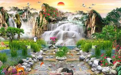 File gốc File tranh phong thủy 9152 (in lụa) tranh mã đáo