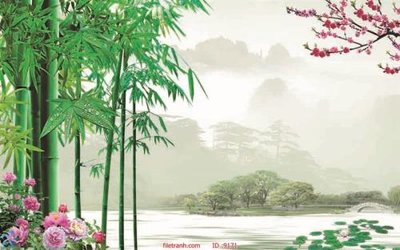 Download file gốc File tranh phong thủy 9171 (in mica) logo