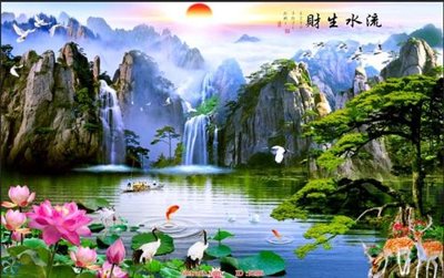 Tải file File tranh phong thủy 9206 (gốc) chủ đề hoa sen