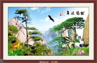 File tranh File tranh phong thủy 9246 (gốc) phong cách tối giản