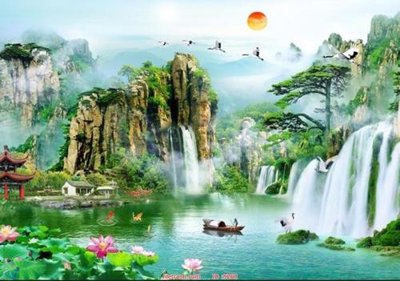 File gốc File tranh phong thủy 9260 (phong cách) tối giản