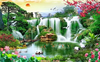 File gốc in ấn File tranh phong thủy 9282 độ phân giải cao