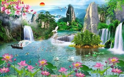 Ảnh gốc File tranh phong thủy 9337 (độ nét cao) in mica