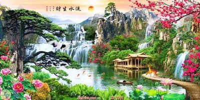 File ảnh gốc File tranh phong thủy 9344 không vỡ nét