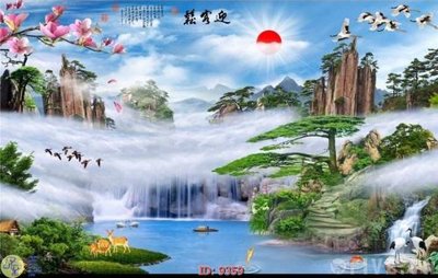 File gốc File tranh phong thủy 9359 (in 3D) cho trang trí