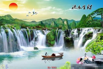 File tranh quảng cáo File tranh phong thủy 9393 (file gốc) chuyên nghiệp