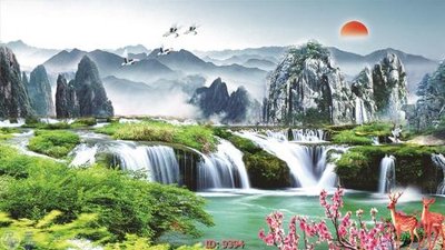 File tranh File tranh phong thủy 9394 (ảnh gốc) in trần xuyên sáng