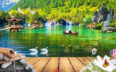 File tranh PSD File tranh phong thủy 9421 chất lượng cao