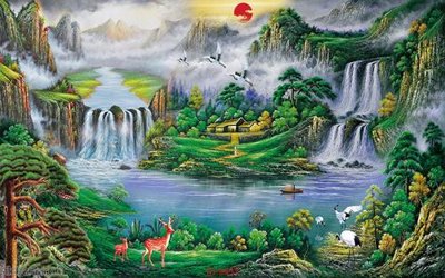 File in lụa File tranh phong thủy 9437 (hoa văn) File tranh phong thủy 9437