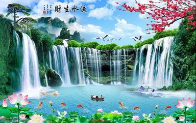 File tranh File tranh phong thủy 9445 (gốc) phong cách tối giản