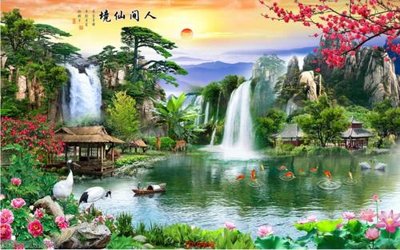 File tranh in trần 3D File tranh phong thủy 9468 (ảnh gốc)