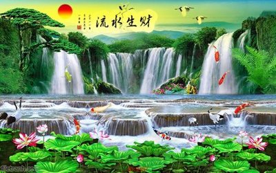 File gốc File tranh phong thủy 9487 (phong cách) tối giản