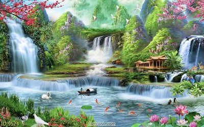 Tải file File tranh phong thủy 9524 (PSD) cho in tranh 3D