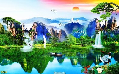 File PSD File tranh phong thủy 9564 (bản gốc) dễ dàng edit