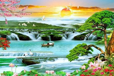 File gốc File tranh phong thủy 9565 (cho in 3D) độc đáo