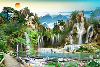 File tranh File tranh phong thủy 9567 (bản gốc) treo quán cafe