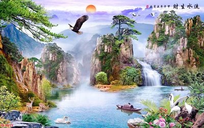 File PSD File tranh phong thủy 9615 (gốc) cho designer