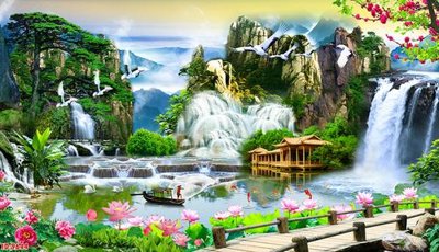 File gốc File tranh phong thủy 9644 (in lụa) tranh mã đáo