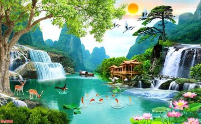 File PSD File tranh phong thủy 9646 (gốc) tách lớp chi tiết