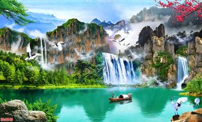 Tải file gốc in lụa File tranh phong thủy 9648 siêu nét