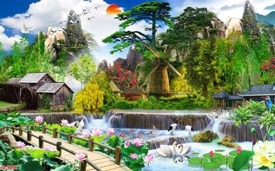 Tải file File tranh phong thủy 9651 (ảnh gốc) in tráng gương