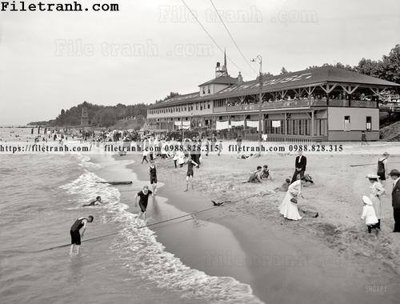 File gốc A Romp in the Sand_ 1905 (trang trí) phòng làm việc