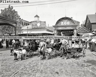 File tranh At the Zoo_ 1904 (gốc) in trên kính