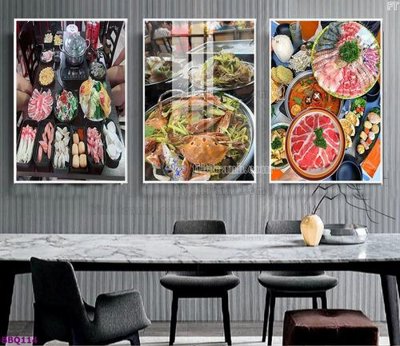 Tải file File in tranh treo quán lẩu bbq BBQ114 (ảnh gốc) in tráng gương