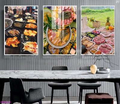 File tranh File in tranh treo quán lẩu bbq BBQ115 (bản gốc) treo phòng ăn