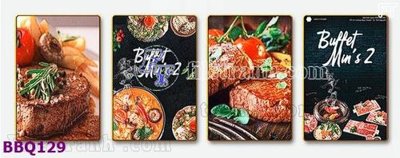 File tranh File in tranh treo quán lẩu bbq BBQ129 (gốc) in vải canvas