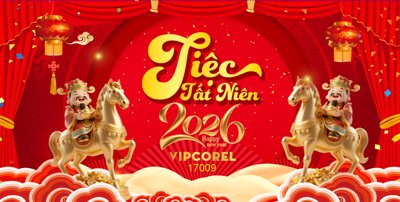File tranh gốc in trần nhà Backdrop Happy New Year 2026 file corel #16 3D