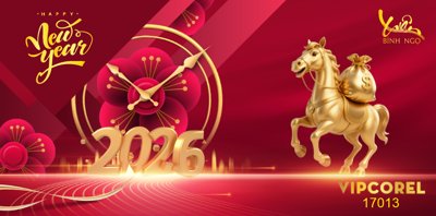 File tranh Backdrop Happy New Year 2026 file corel #20 (ảnh gốc) cho in ấn kỹ thuật số