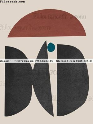 Ảnh gốc Bo ba truu tuong Morandi truu tuong 131 (độ nét cao) in mica