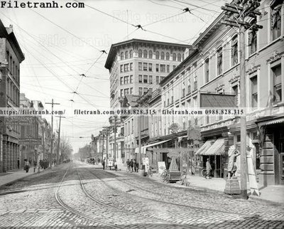 Download file ảnh gốc Broad Street_ 1910 để in ấn