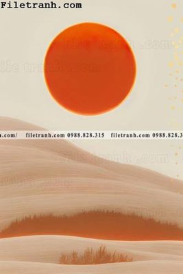 File in mica Buc Tranh Truu Tuong Phong Cach Morandi 114 (bản gốc) siêu trong