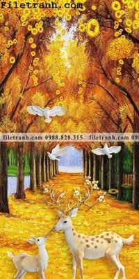 File in lụa Buc tranh trang tri loi vao Dai lo Vang 102 (hoa văn) Buc tranh trang tri loi vao Dai lo Vang 102