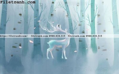 Ảnh mô tả file gốc in mica Buc tuong nen hong hac rung nhiet doi Bac Au 102