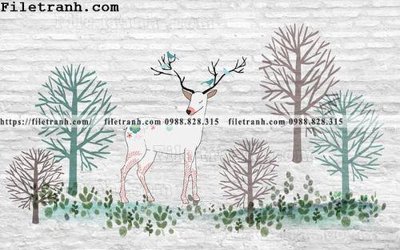 Tải file Buc tuong nen hong hac rung nhiet doi Bac Au 105 (ảnh gốc) in tranh kính