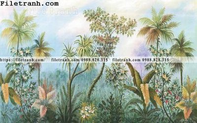 File in trần Buc tuong nen hong hac rung nhiet doi Bac Au 121 (bản gốc) mây trời